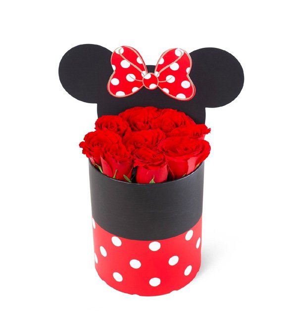 Minnie Kutuda Kırmızı Gül
