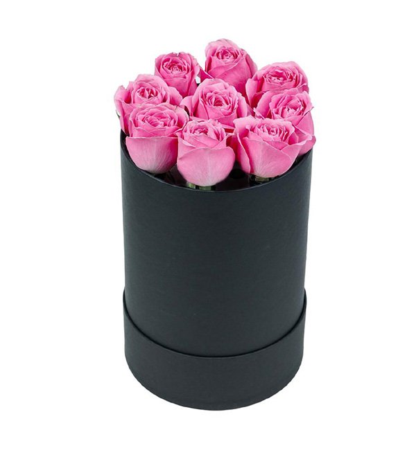 Silindir Kutuda Pembe Gül