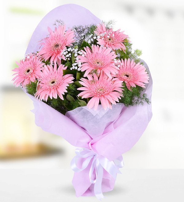 Pembe Gerbera Buketi