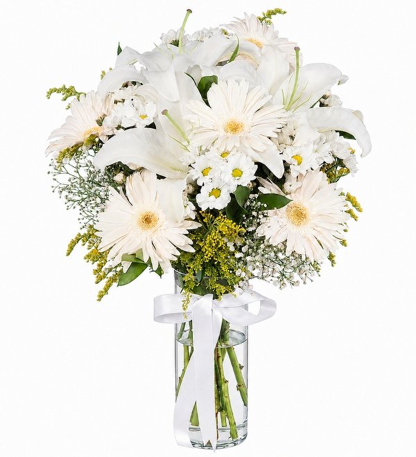 Lilyum Papatya ve Gerbera Aranjmanı